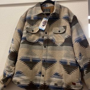New with tag Native American print button up flannel sweater!